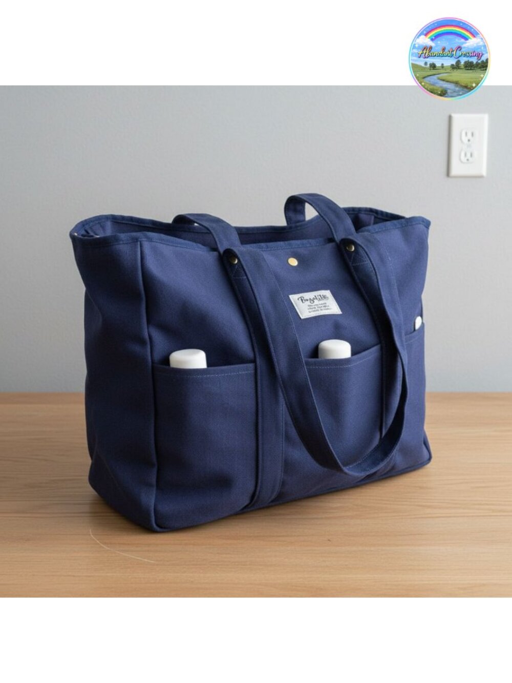 Extra Large Canvas Tote Bag Utility Work Bag with Zipper